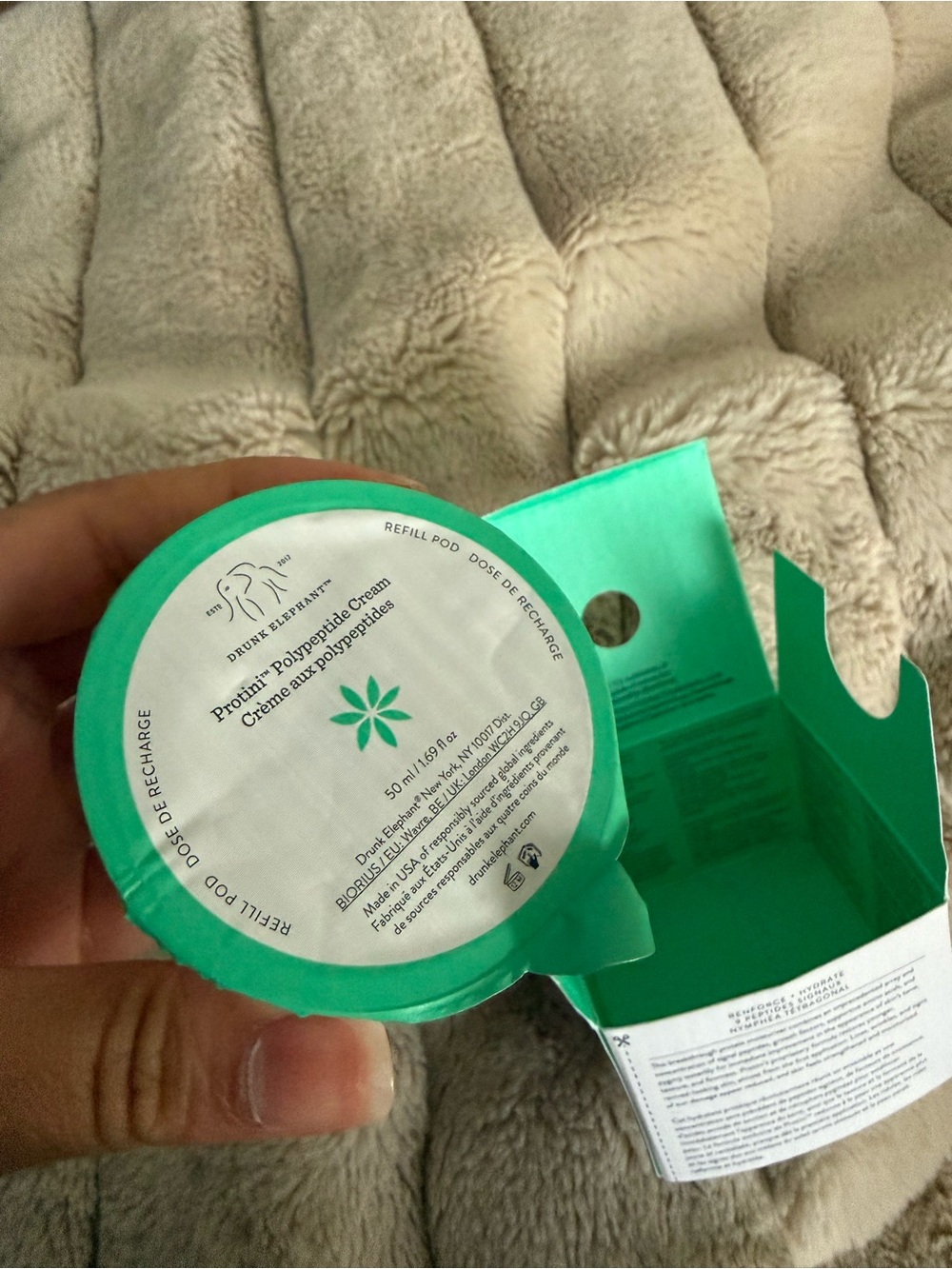 Drunk Elephant Protini Refill Pod - Teal and White